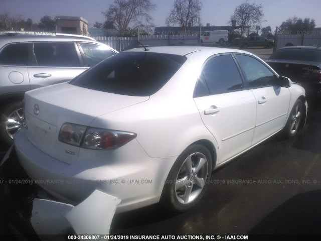 1YVHP80D765M51352 - 2006 MAZDA 6 S WHITE photo 4