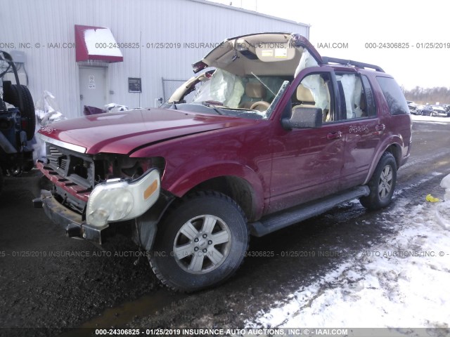 1FMEU73E38UA98287 - 2008 FORD EXPLORER XLT RED photo 2