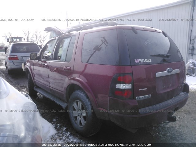 1FMEU73E38UA98287 - 2008 FORD EXPLORER XLT RED photo 3