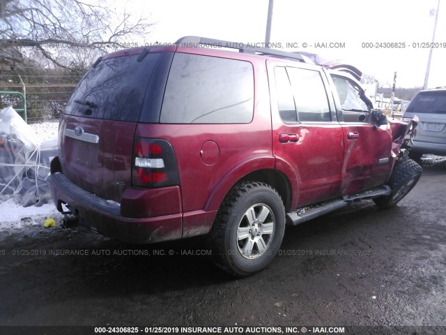 1FMEU73E38UA98287 - 2008 FORD EXPLORER XLT RED photo 4