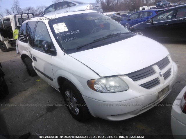 1D4GP24R65B289964 - 2005 DODGE GRAND CARAVAN SE WHITE photo 1