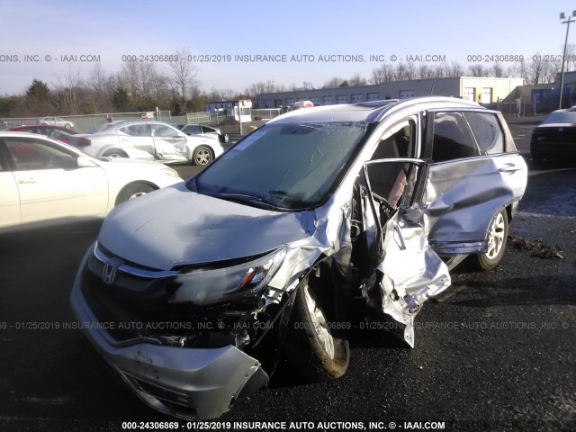 2HKRM4H78FH664532 - 2015 HONDA CR-V EXL SILVER photo 2