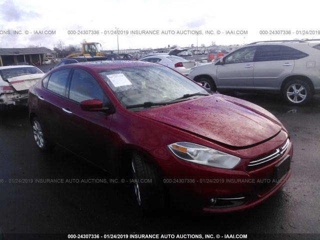 1C3CDFCB1ED678200 - 2014 DODGE DART LIMITED RED photo 1