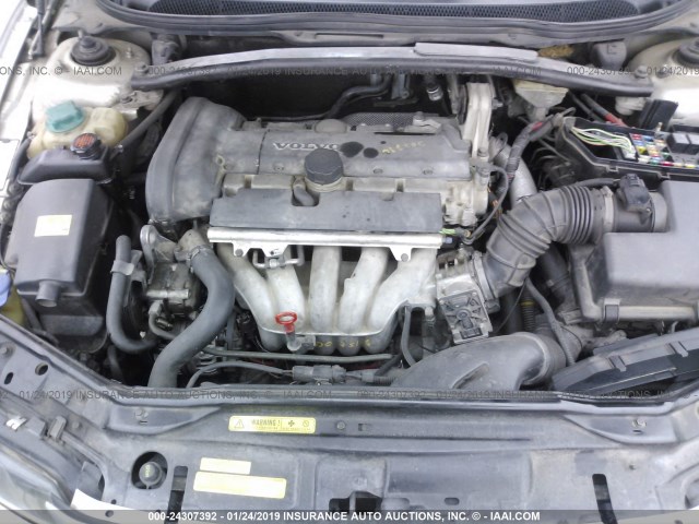 YV1RS61R512047669 - 2001 VOLVO S60 SILVER photo 10