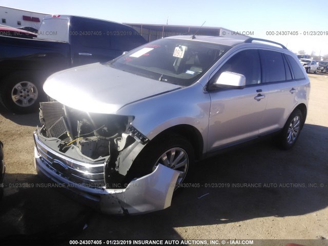 2FMDK3JCXABB20745 - 2010 FORD EDGE SEL SILVER photo 2