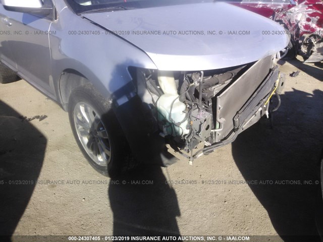 2FMDK3JCXABB20745 - 2010 FORD EDGE SEL SILVER photo 6