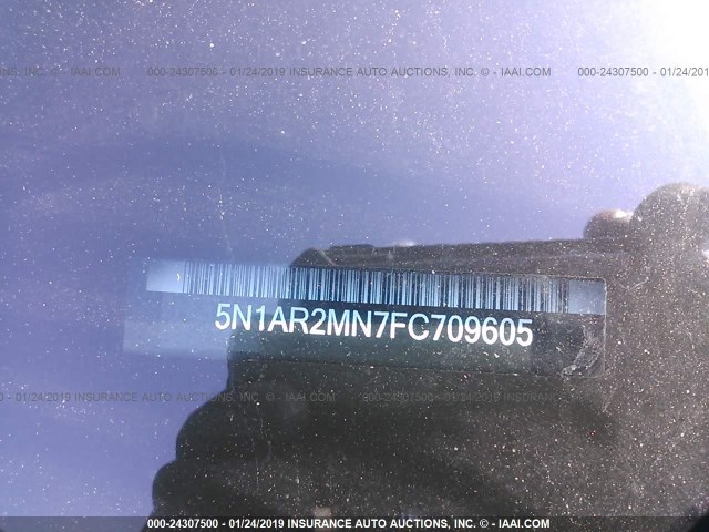 5N1AR2MN7FC709605 - 2015 NISSAN PATHFINDER S/SV/SL/PLATINUM BURGUNDY photo 9