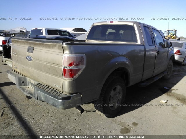 1FTEX1CM9EFC42411 - 2014 FORD F150 SUPER CAB TAN photo 4