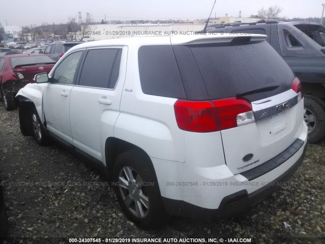 2GKALMEK8C6334595 - 2012 GMC TERRAIN SLE WHITE photo 3