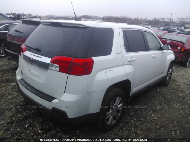 2GKALMEK8C6334595 - 2012 GMC TERRAIN SLE WHITE photo 4