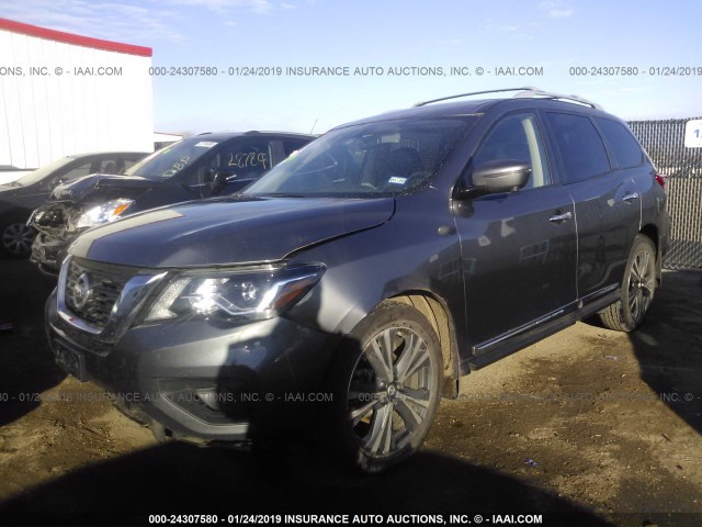 5N1DR2MN4JC619916 - 2018 NISSAN PATHFINDER S/SV/SL/PLATINUM SILVER photo 2