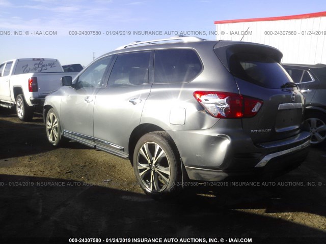 5N1DR2MN4JC619916 - 2018 NISSAN PATHFINDER S/SV/SL/PLATINUM SILVER photo 3