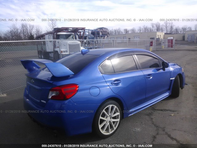 JF1VA1C64J9805317 - 2018 SUBARU WRX PREMIUM BLUE photo 4