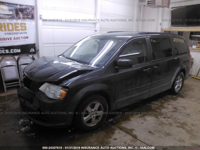 2C4RDGCG8CR262890 - 2012 DODGE GRAND CARAVAN SXT GRAY photo 2