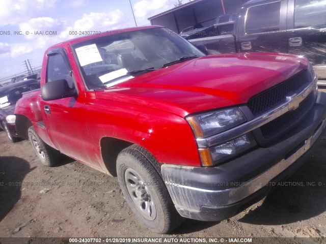 1GCEC14V24Z104628 - 2004 CHEVROLET SILVERADO C1500 RED photo 1