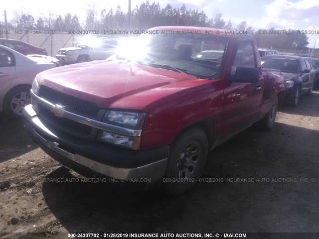 1GCEC14V24Z104628 - 2004 CHEVROLET SILVERADO C1500 RED photo 2