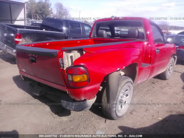 1GCEC14V24Z104628 - 2004 CHEVROLET SILVERADO C1500 RED photo 4