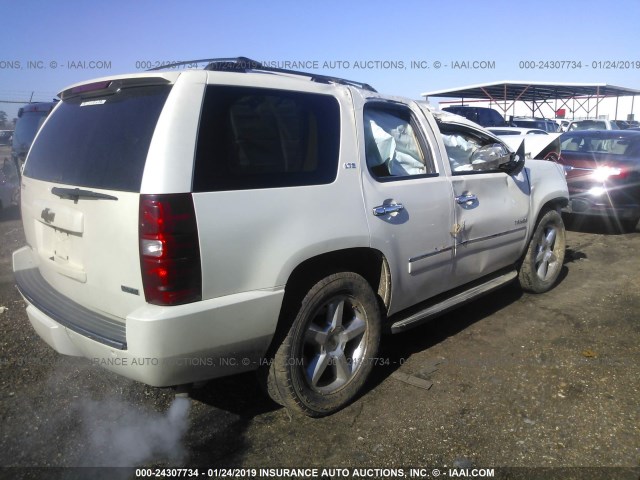 1GNUCCE0XAR266570 - 2010 CHEVROLET TAHOE C1500 LTZ WHITE photo 4