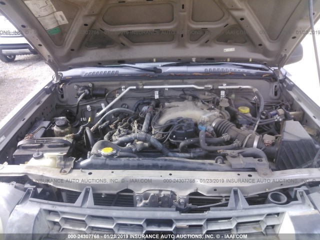 5N1ED28Y84C626296 - 2004 NISSAN XTERRA XE/SE Champagne photo 10