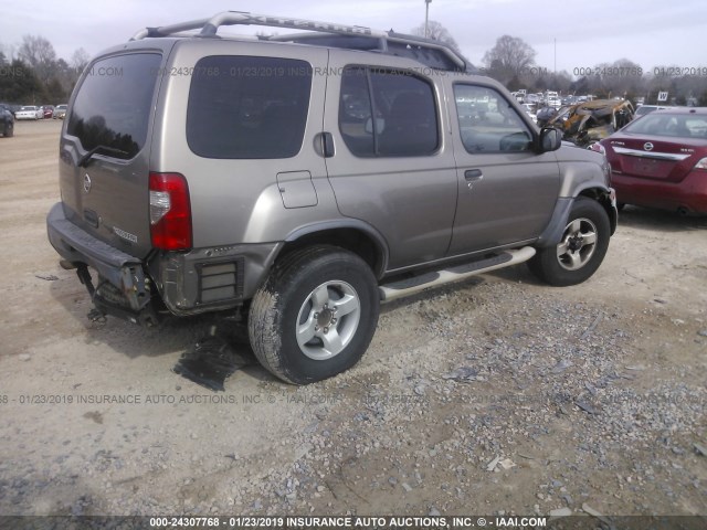 5N1ED28Y84C626296 - 2004 NISSAN XTERRA XE/SE Champagne photo 4