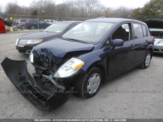 3N1BC1CP3CL361425 - 2012 NISSAN VERSA S/SL BLUE photo 2