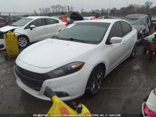 1C3CDFBB4FD132266 - 2015 DODGE DART SXT WHITE photo 2