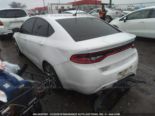 1C3CDFBB4FD132266 - 2015 DODGE DART SXT WHITE photo 3