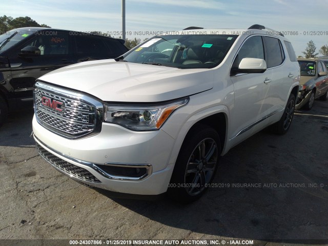 1GKKNPLS0HZ268056 - 2017 GMC ACADIA DENALI WHITE photo 2