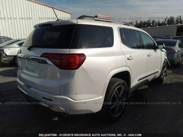 1GKKNPLS0HZ268056 - 2017 GMC ACADIA DENALI WHITE photo 4