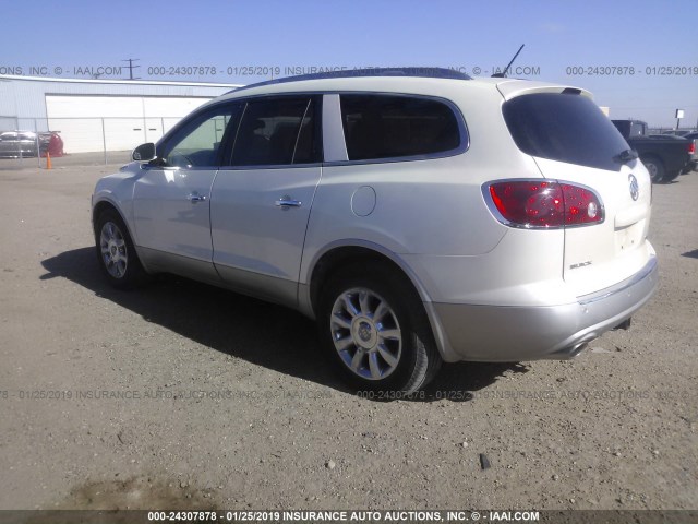 5GAKVCED9BJ293080 - 2011 BUICK ENCLAVE CXL WHITE photo 3