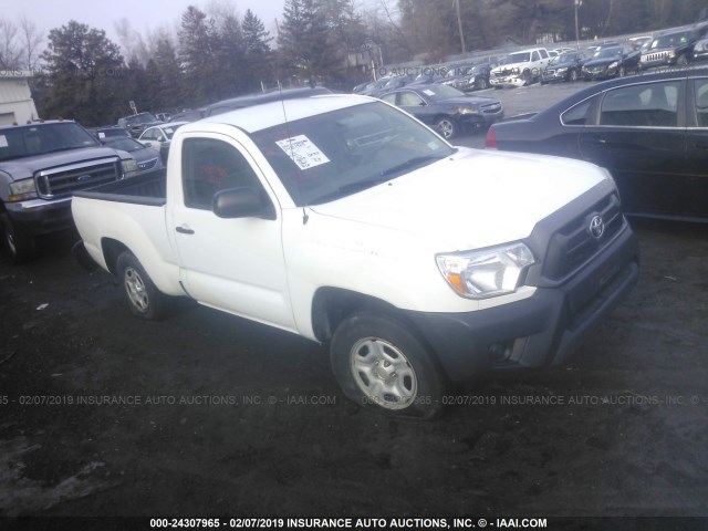 5TFNX4CN8EX037389 - 2014 TOYOTA TACOMA WHITE photo 1