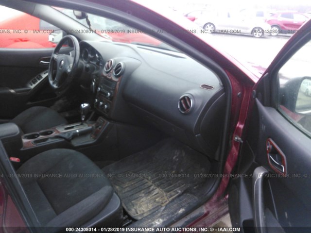 1G2ZH57N694122581 - 2009 PONTIAC G6 GT RED photo 5