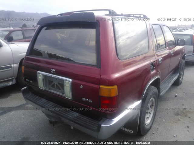 JT3VN39W0S0187036 - 1995 TOYOTA 4RUNNER VN39 SR5 RED photo 4