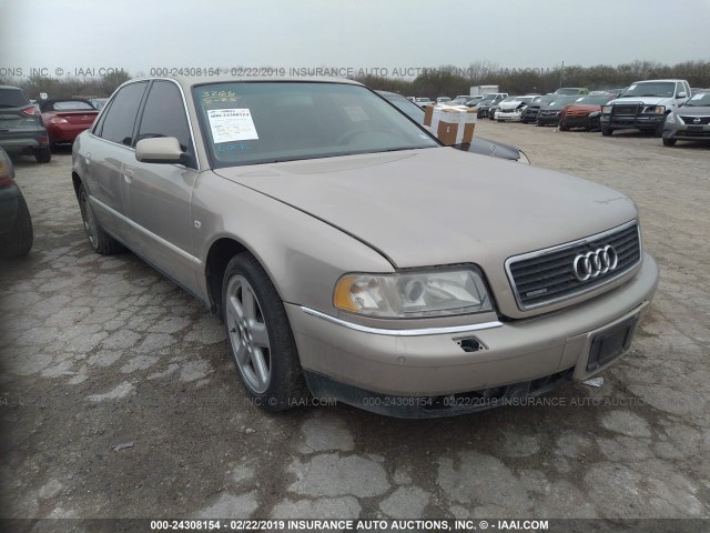 WAUFL54D5YN011518 - 2000 AUDI A8 QUATTRO BEIGE photo 1