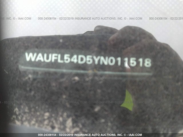 WAUFL54D5YN011518 - 2000 AUDI A8 QUATTRO BEIGE photo 9
