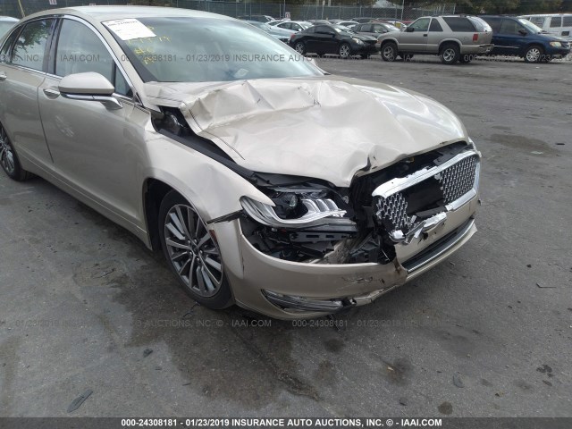 3LN6L5KU9HR609352 - 2017 LINCOLN MKZ HYBRID PREMIER BEIGE photo 6