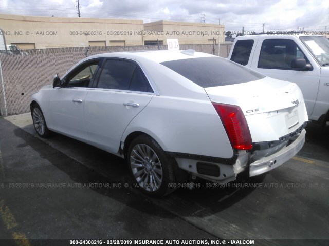 1G6AR5SX1G0127581 - 2016 CADILLAC CTS LUXURY COLLECTION WHITE photo 3