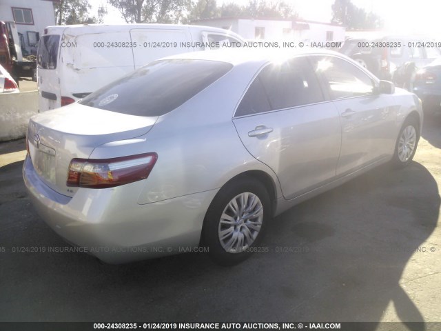 4T1BE46K37U101767 - 2007 TOYOTA CAMRY NEW GENERAT CE/LE/XLE/SE SILVER photo 4