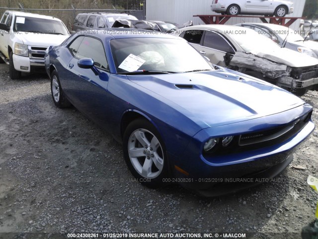 2C3CDYAG1CH243560 - 2012 DODGE CHALLENGER SXT BLUE photo 1