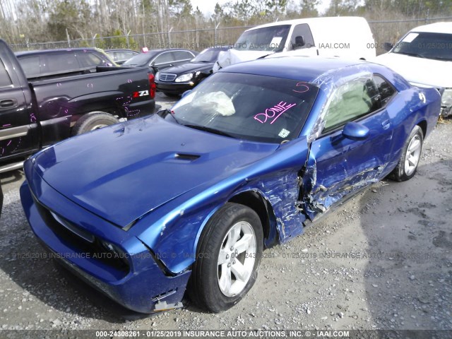 2C3CDYAG1CH243560 - 2012 DODGE CHALLENGER SXT BLUE photo 2