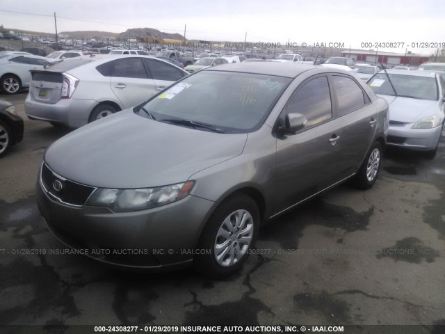 KNAFU4A27A5064558 - 2010 KIA FORTE EX GREEN photo 2