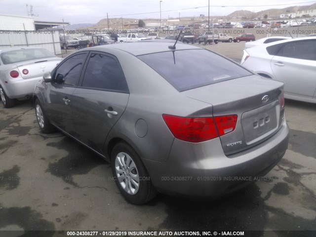 KNAFU4A27A5064558 - 2010 KIA FORTE EX GREEN photo 3