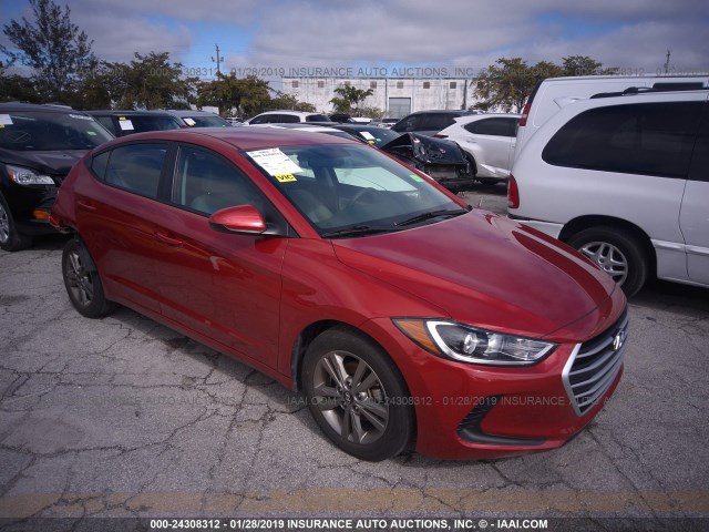 5NPD84LF8JH226437 - 2018 HYUNDAI ELANTRA SEL/VALUE/LIMITED RED photo 1