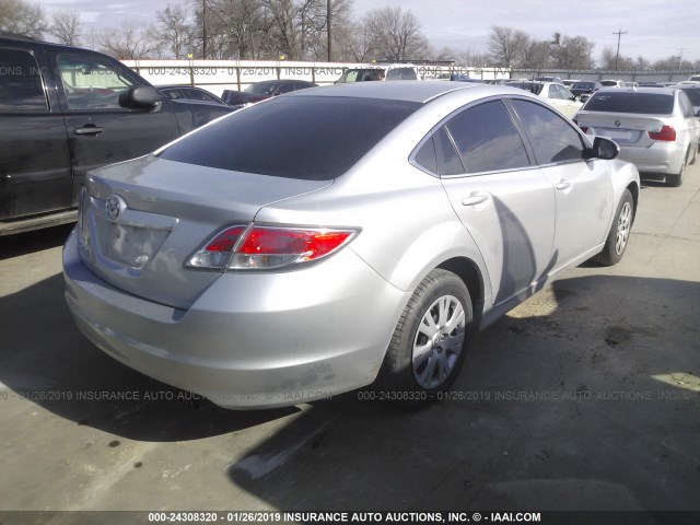 1YVHZ8BH3D5M17075 - 2013 MAZDA 6 SPORT SILVER photo 4