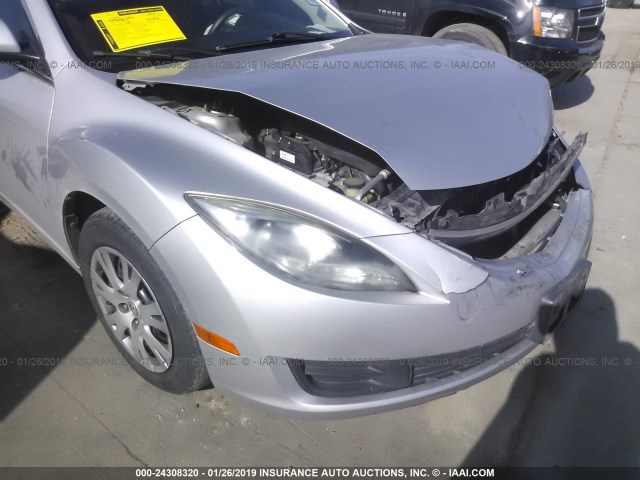 1YVHZ8BH3D5M17075 - 2013 MAZDA 6 SPORT SILVER photo 6