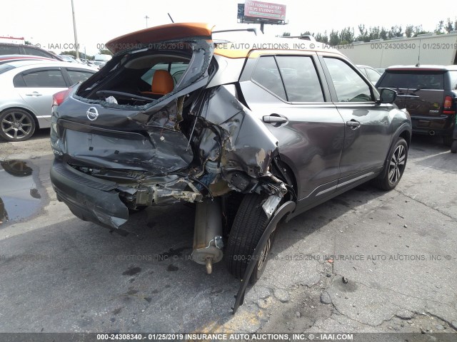 3N1CP5CU8JL511371 - 2018 NISSAN KICKS S/SR/SV GRAY photo 4