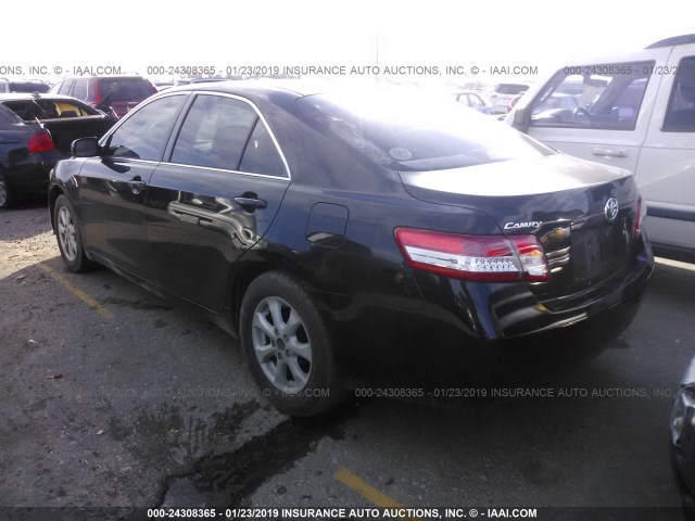 4T4BF3EK3BR153357 - 2011 TOYOTA CAMRY SE/LE/XLE BLACK photo 3