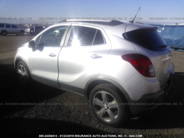 KL4CJBSB3EB609674 - 2014 BUICK ENCORE CONVENIENCE SILVER photo 3