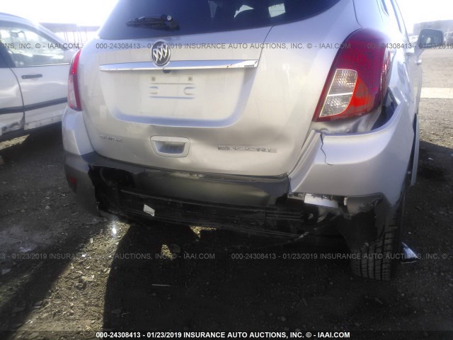 KL4CJBSB3EB609674 - 2014 BUICK ENCORE CONVENIENCE SILVER photo 6