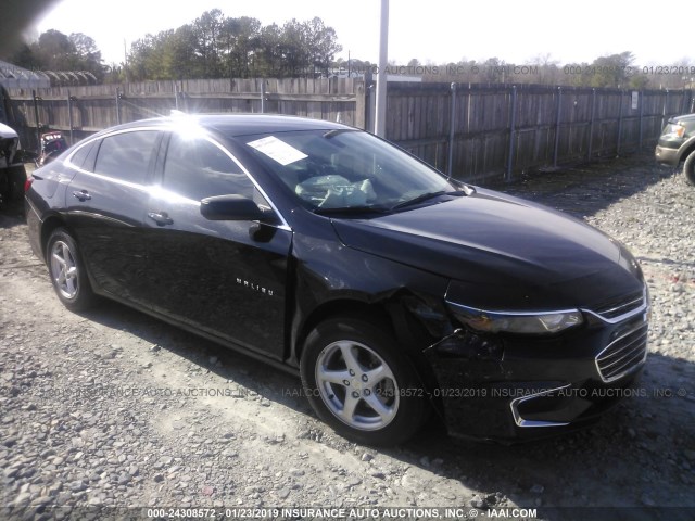 1G1ZB5ST5GF209370 - 2016 CHEVROLET MALIBU LS BLACK photo 1